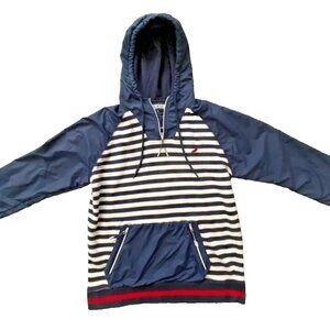 VINTAGE STAPLE PIGEON JACKET NAUTICAL NAVY AND WHITE SIZE LARGE